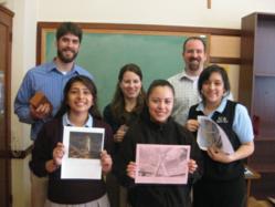 Back row: Brandon Sullivan, Laura Whitehurst, Walter P. Moore, Front Row: Paola Lopez '12, Melissa Vallecillo '12, Martha Cuevas '12